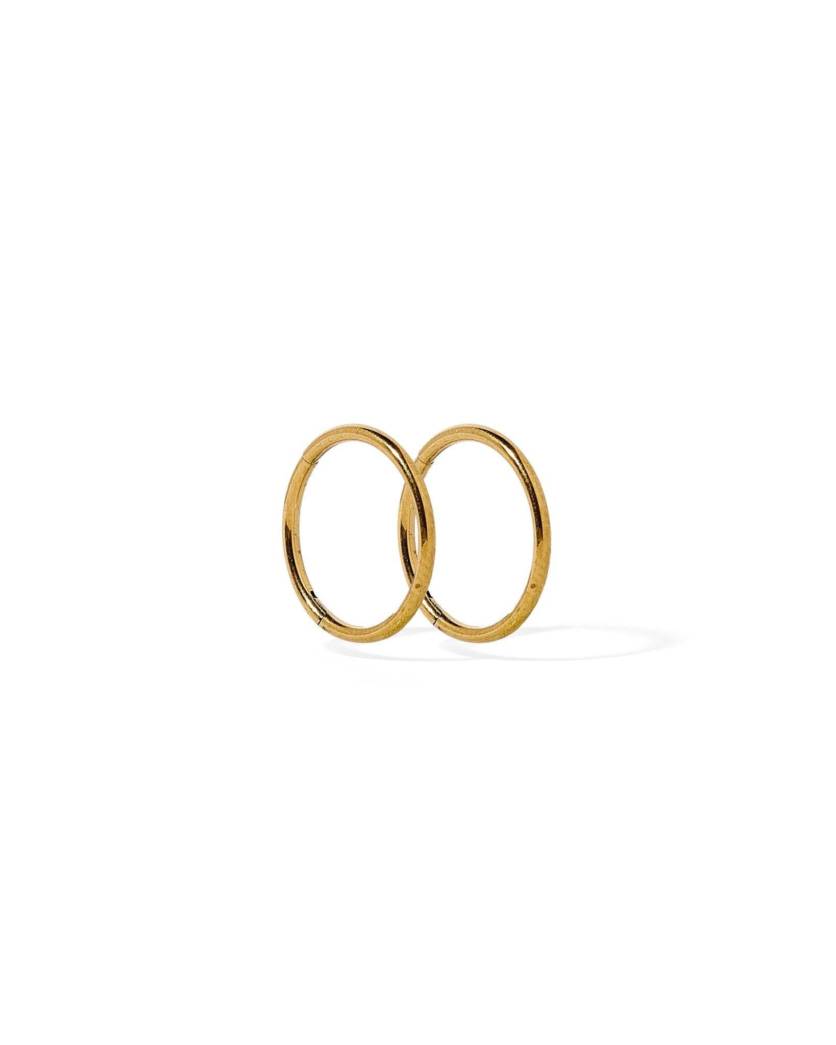 Huggie Infinity Hoop Earrings - Ava Gold 12mm